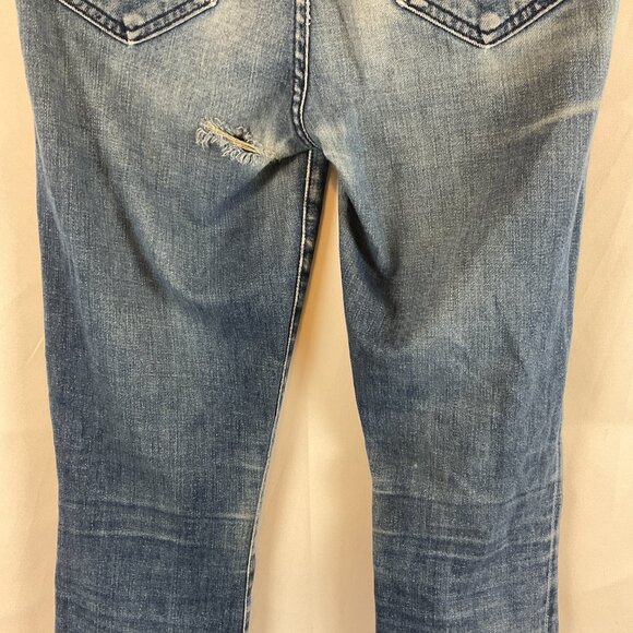 Mother The Swooner Coin Pocket Jeans 28 Blue Moonlust Privateer Distressed - Picture 9 of 12